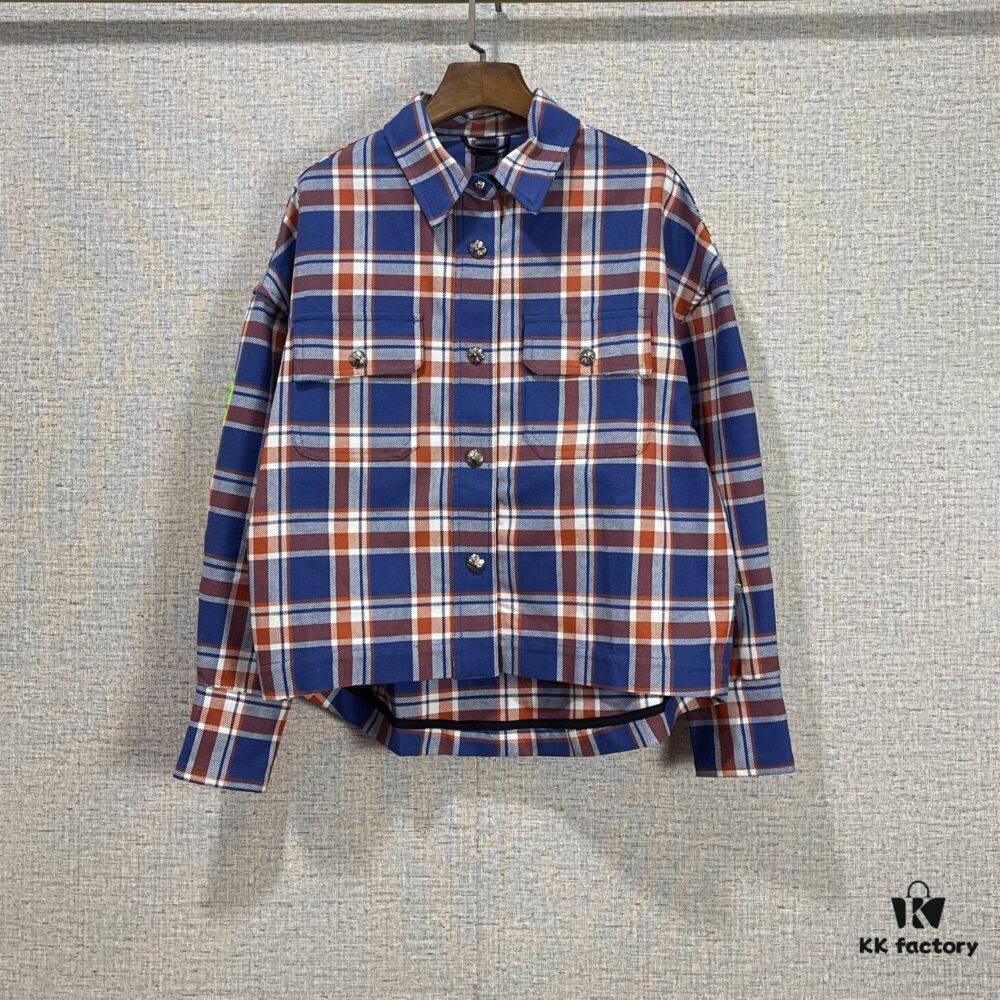 6931a39fccd8ab3d7af97e10 Chrome Hearts 2025 SS Spring/Summer New Arrival Aligned Plaid Long-Sleeve Button-Down Shirt