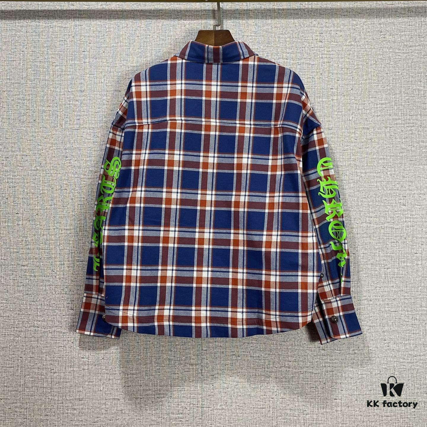 6931a39fccd8ab3d7af97e11 Chrome Hearts 2025 SS Spring/Summer New Arrival Aligned Plaid Long-Sleeve Button-Down Shirt