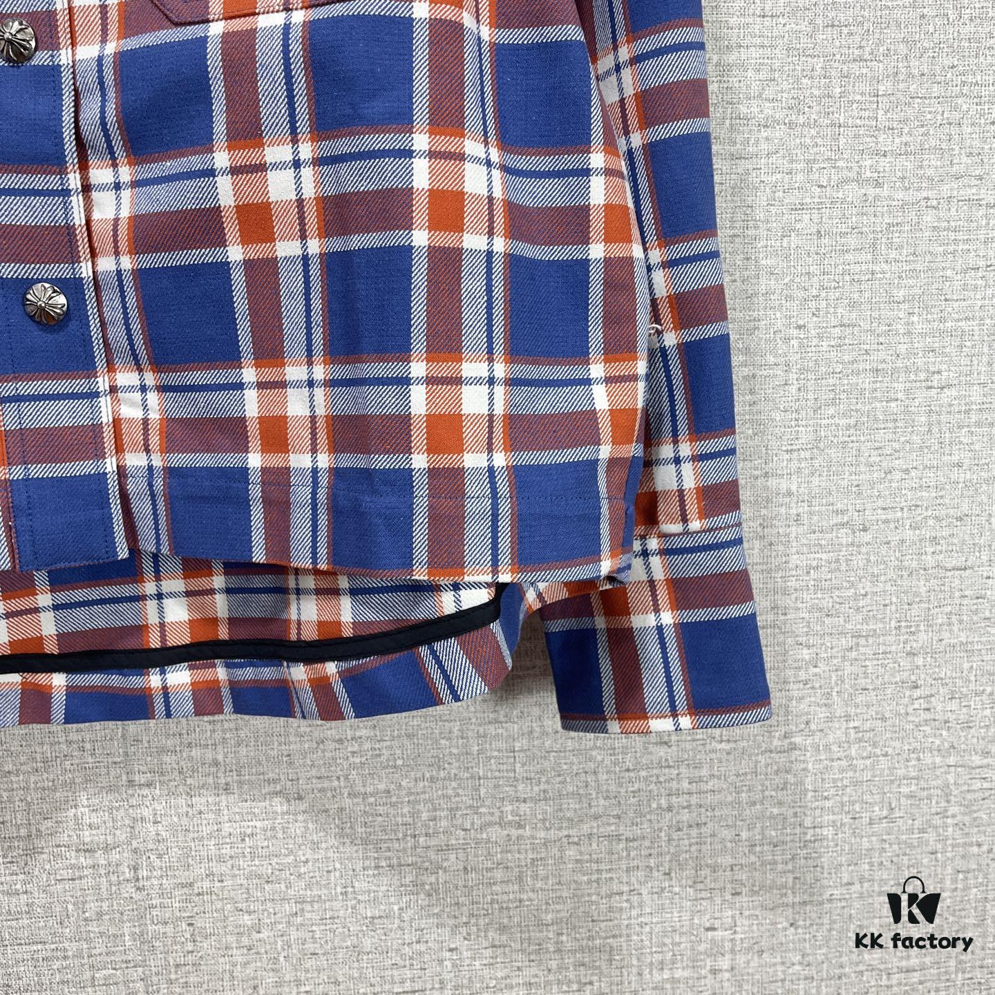6931a39fccd8ab3d7af97e14 Chrome Hearts 2025 SS Spring/Summer New Arrival Aligned Plaid Long-Sleeve Button-Down Shirt