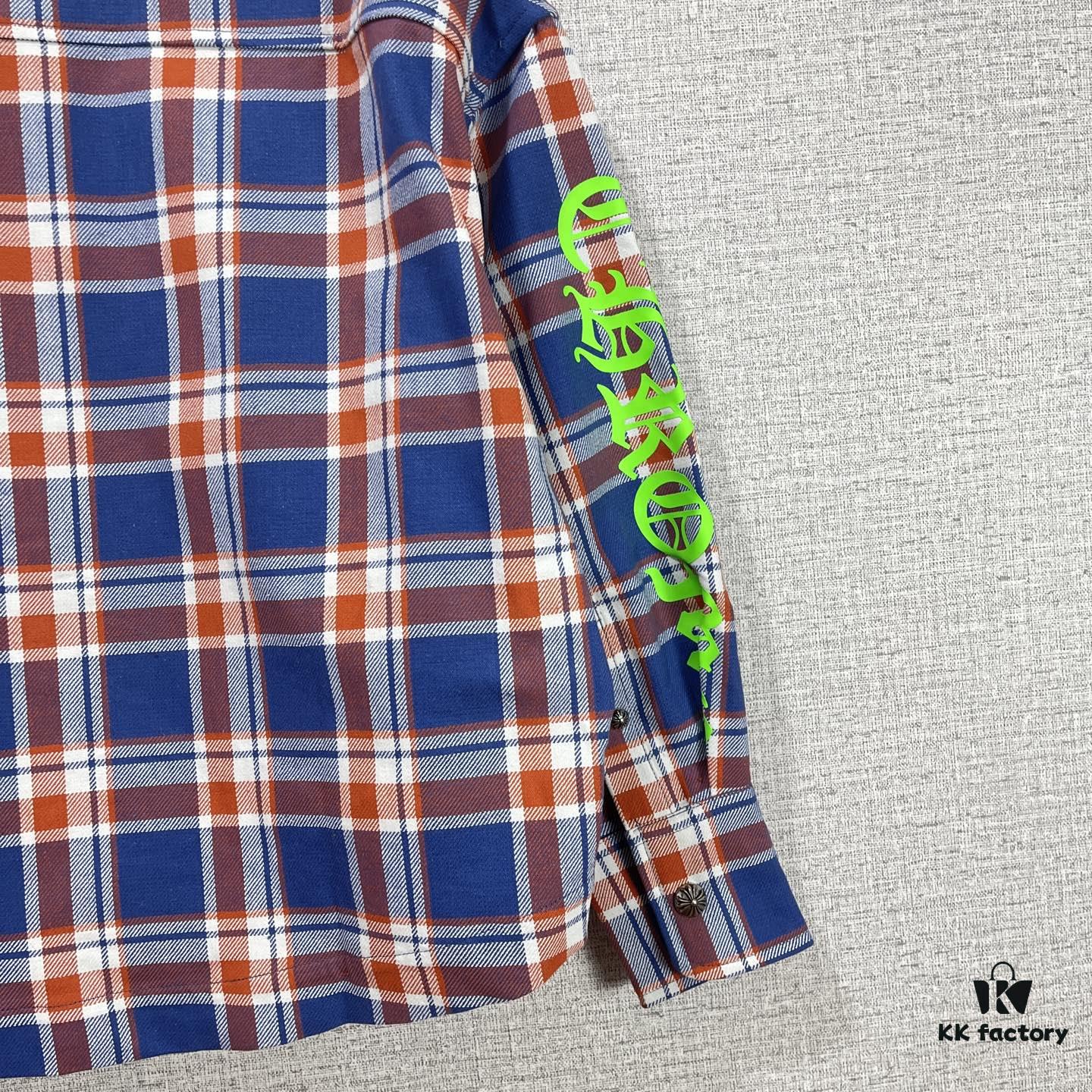 6931a39fccd8ab3d7af97e15 Chrome Hearts 2025 SS Spring/Summer New Arrival Aligned Plaid Long-Sleeve Button-Down Shirt