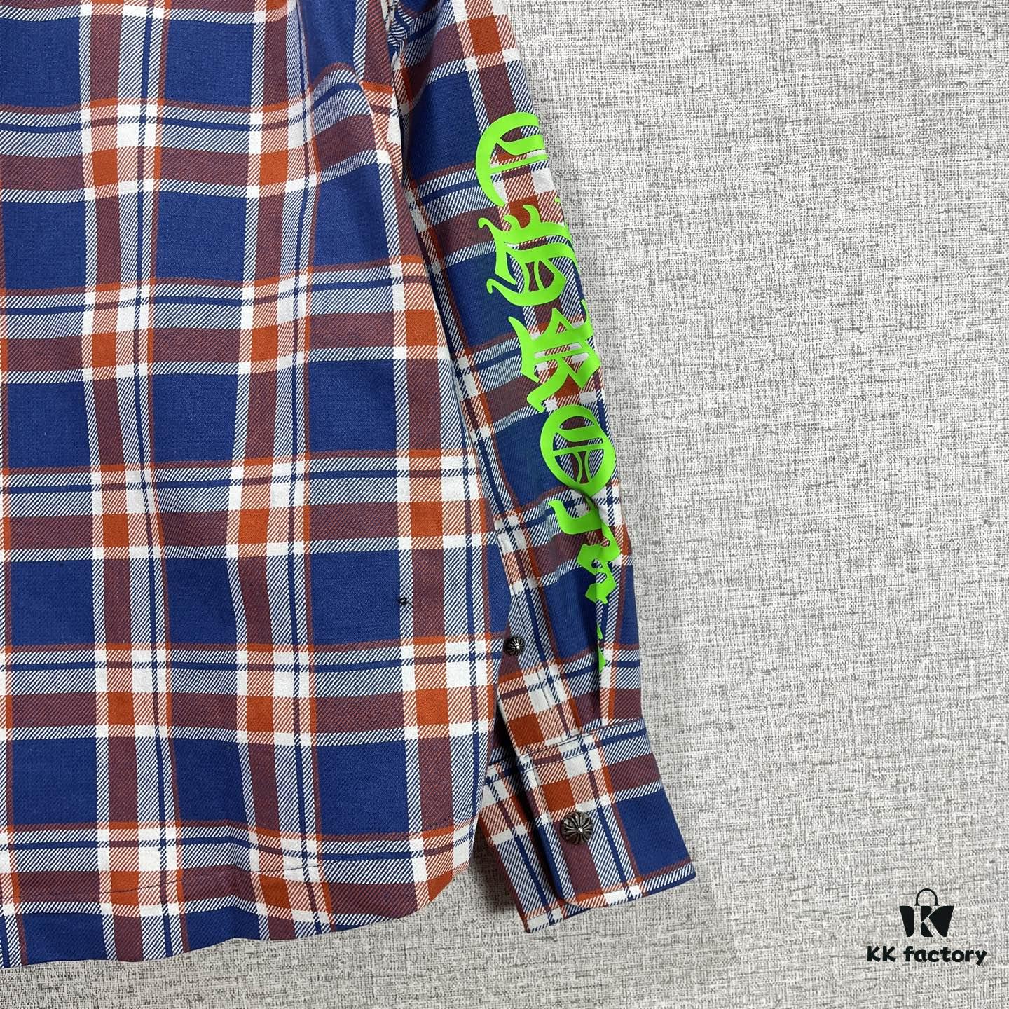 6931a39fccd8ab3d7af97e16 Chrome Hearts 2025 SS Spring/Summer New Arrival Aligned Plaid Long-Sleeve Button-Down Shirt