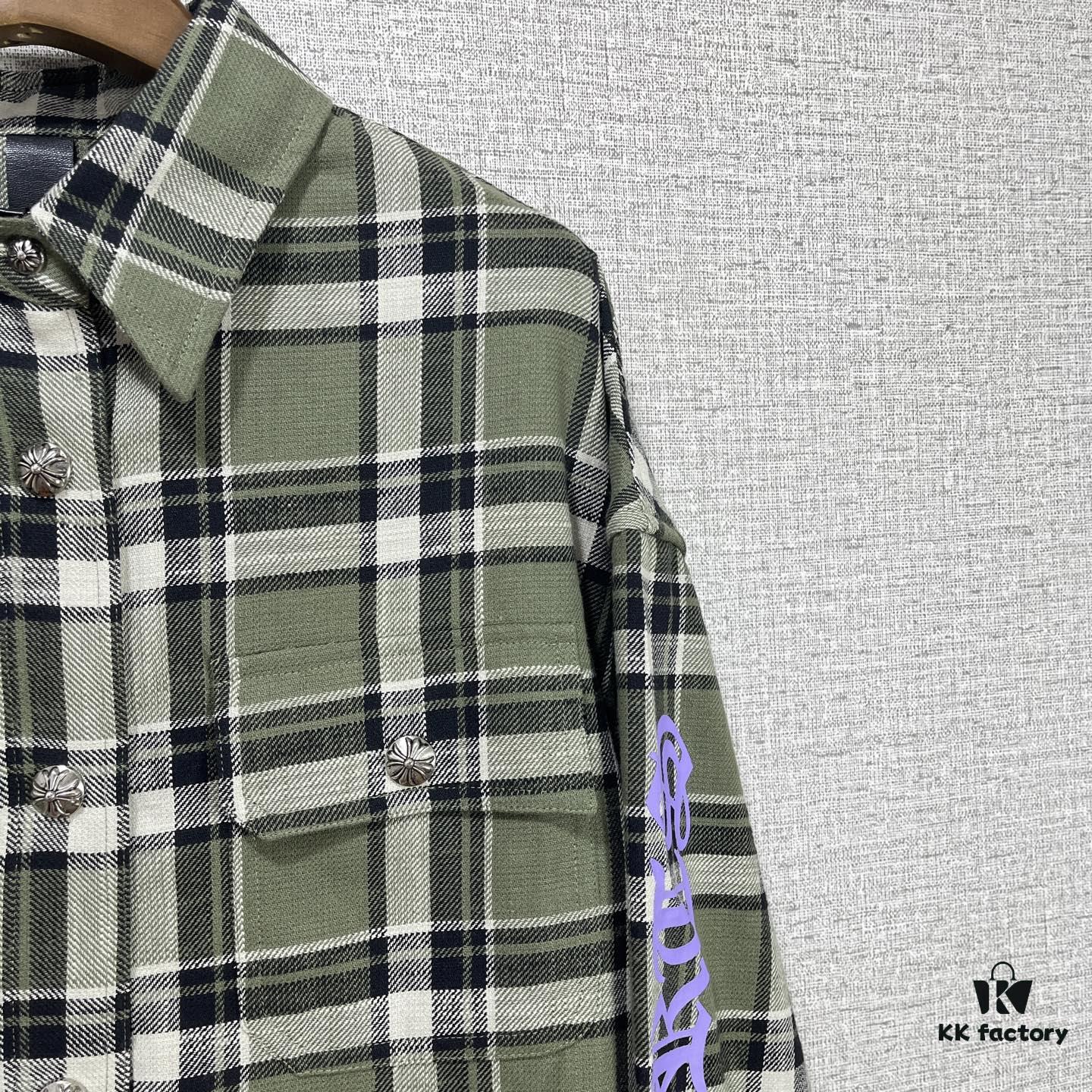 6931a39fccd8ab3d7af97e1c Chrome Hearts 2025 SS Spring Summer New Arrival Aligned Plaid Long Sleeve Button-Down Shirt