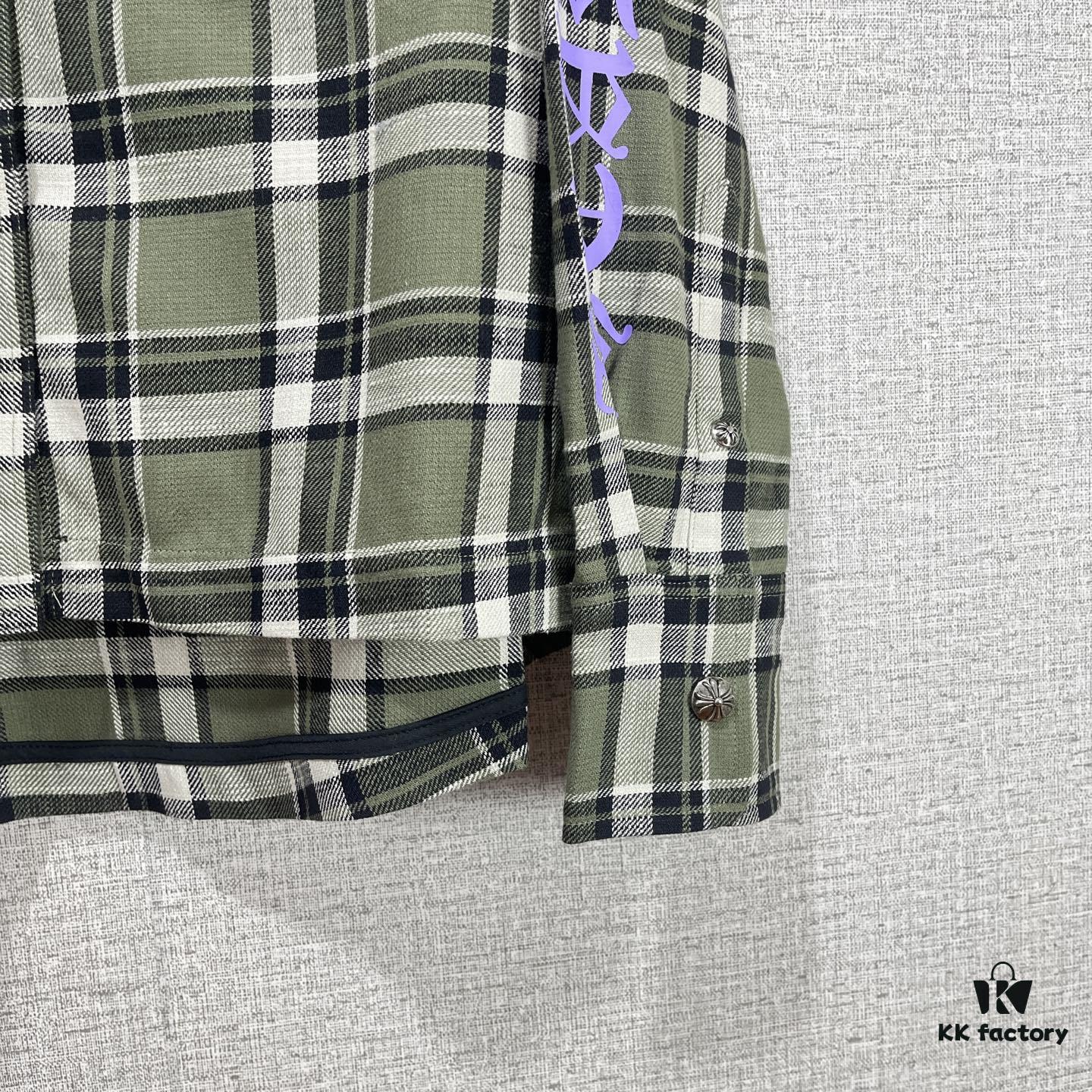 6931a39fccd8ab3d7af97e1d Chrome Hearts 2025 SS Spring Summer New Arrival Aligned Plaid Long Sleeve Button-Down Shirt