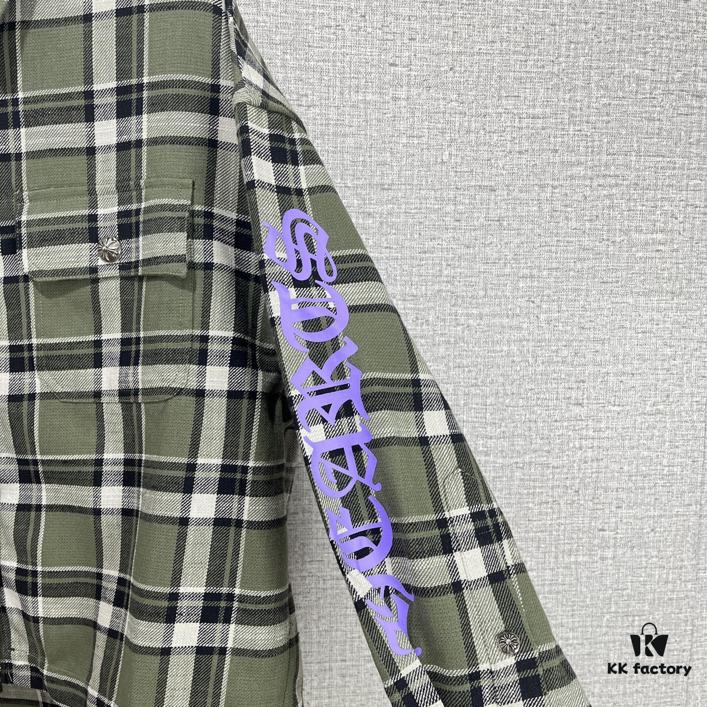 6931a39fccd8ab3d7af97e1e Chrome Hearts 2025 SS Spring Summer New Arrival Aligned Plaid Long Sleeve Button-Down Shirt