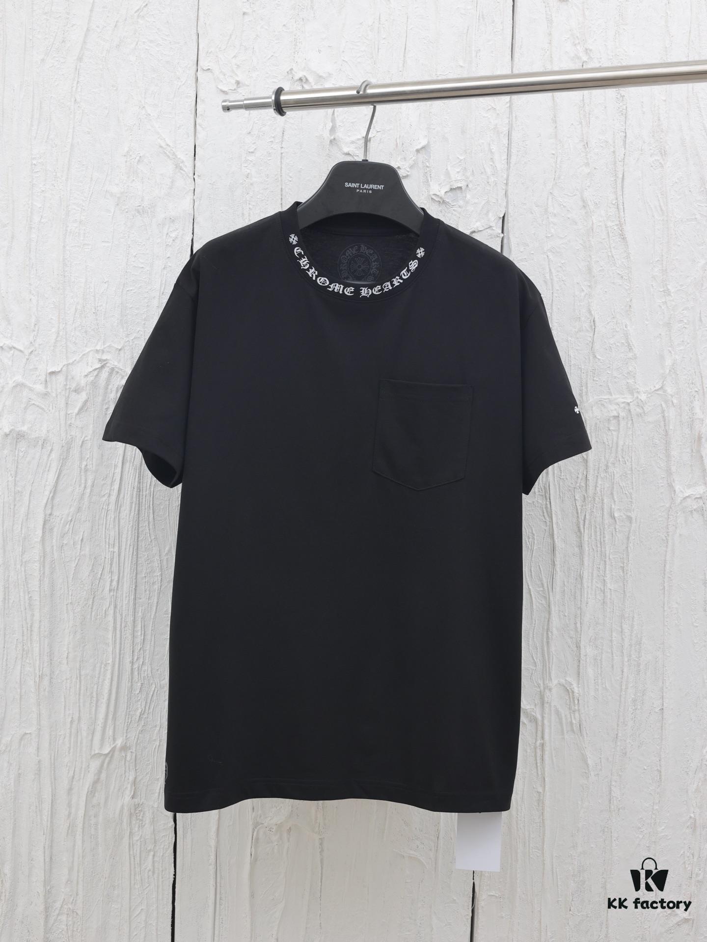 Chrome Hearts* 2025 New Arrival Neckline Sanskrit Letter Print Short Sleeve T-Shirt