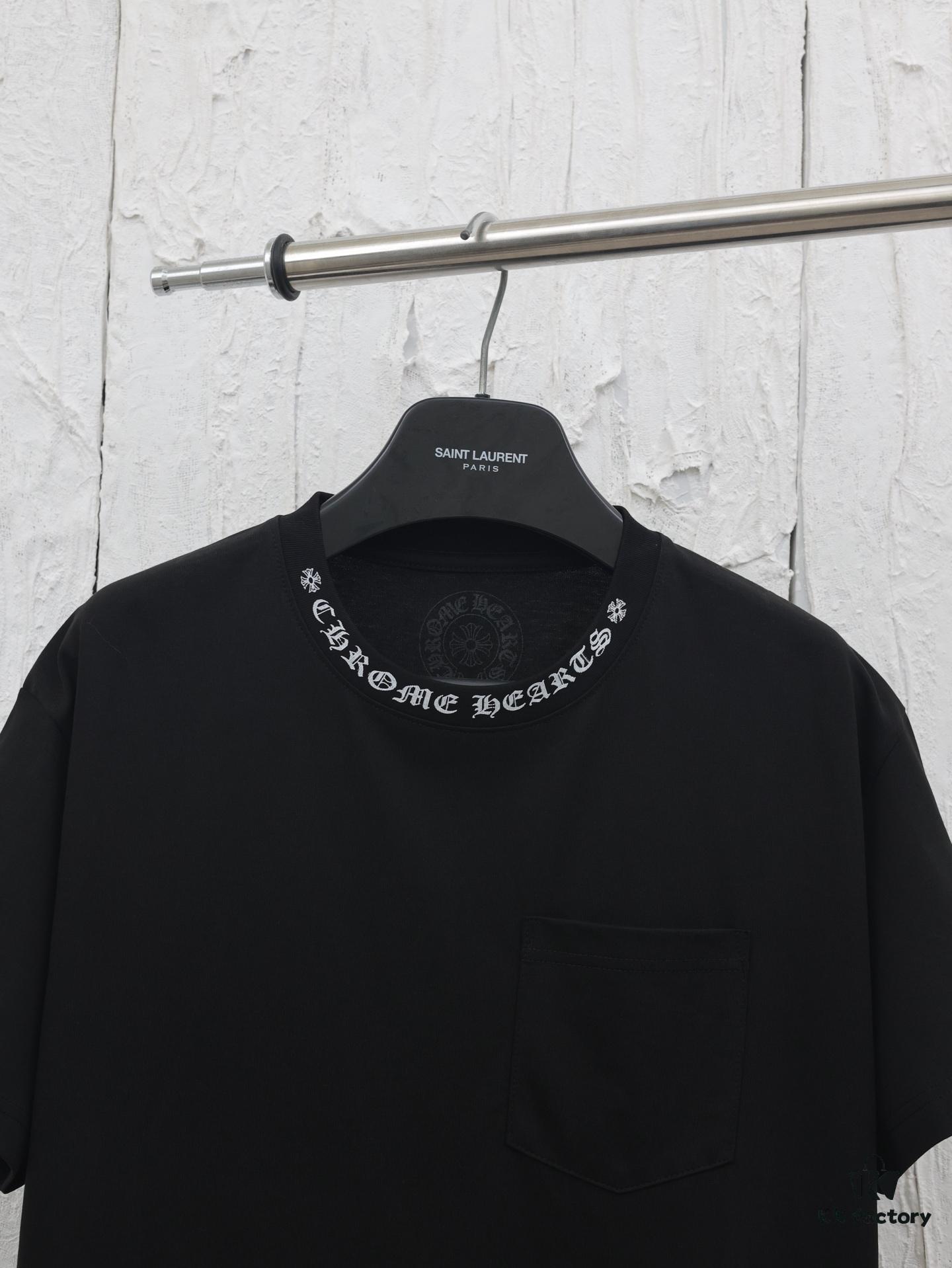 Chrome Hearts* 2025 New Arrival Neckline Sanskrit Letter Print Short Sleeve T-Shirt