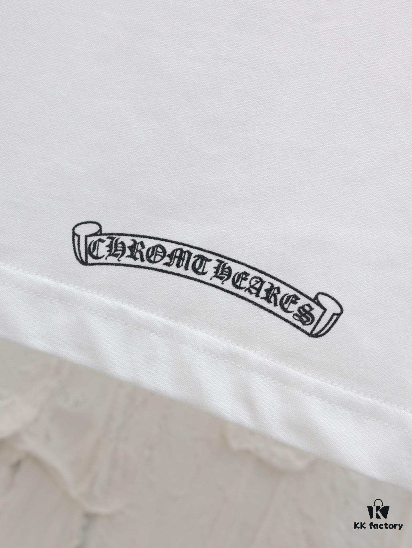 Chrome Hearts* 2025 New Arrival Neckline Sanskrit Letter Print Short Sleeve T-Shirt