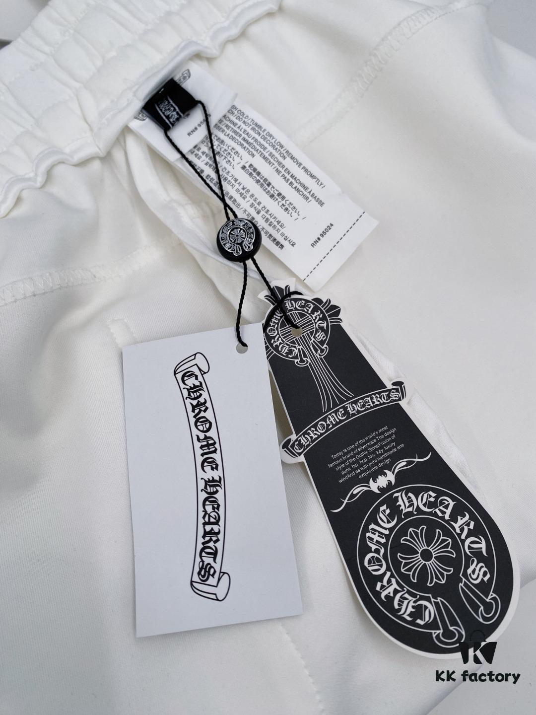 6931a3a8ccd8ab3d7af97eb6 CH Chrome Heart 24FW Spring/Summer New Arrival Horse Hoof Sanskrit Logo Drawstring Casual Pants Unisex – Cross Sanskrit Patch Design