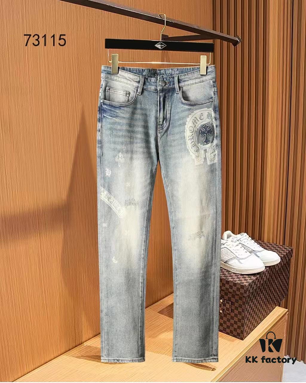 6931a3afccd8ab3d7af97f3b Chrome Hearts 2025 Spring/Summer New Arrival Hot Selling Stock Super Custom Denim Jeans, Original Hardware, Heavy Craftsmanship, Excellent Fit