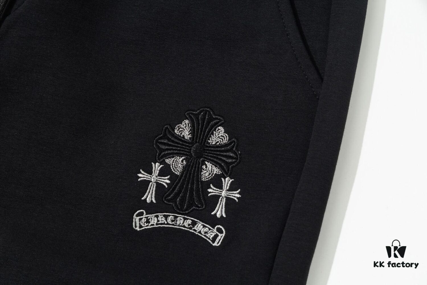 6931a3c7ccd8ab3d7af98043 Chrome Hearts New Men's Original Stock Casual Pants, Sweatpants, High-End Custom Fashion Versatile Style with 3D Embroidered Logo, Premium Imported 100% Cotton Knit Fabric and Metal Trims