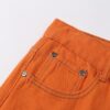 6931a3c9ccd8ab3d7af98065 Chrome Hearts & Croc Heart Art Basel Orange Flared Jeans with Cross Design