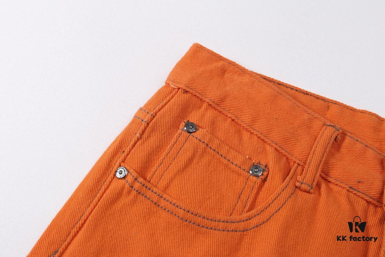 6931a3c9ccd8ab3d7af98065 Chrome Hearts & Croc Heart Art Basel Orange Flared Jeans with Cross Design