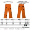 6931a3caccd8ab3d7af9806a Chrome Hearts & Croc Heart Art Basel Orange Flared Jeans with Cross Design