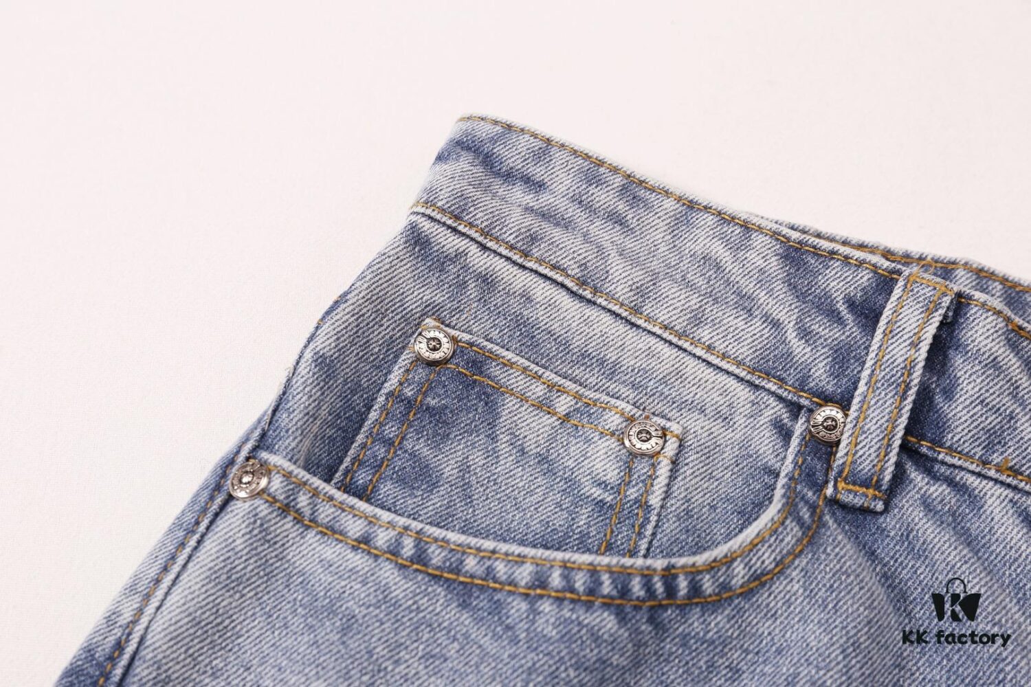 6931a3caccd8ab3d7af9806e Korean Custom & Chrome Hearts Cowhide Patchwork Denim Pants with Large Cross Design