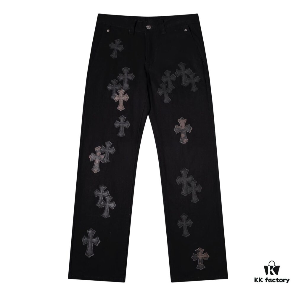 6931a3cbccd8ab3d7af9807d Chrome Hearts Limited Edition Camo Patch Leather Jeans