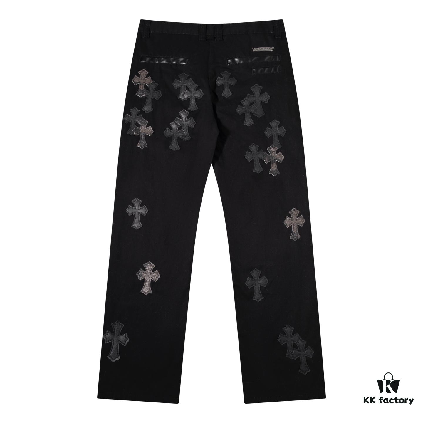 6931a3cbccd8ab3d7af9807e Chrome Hearts Limited Edition Camo Patch Leather Jeans