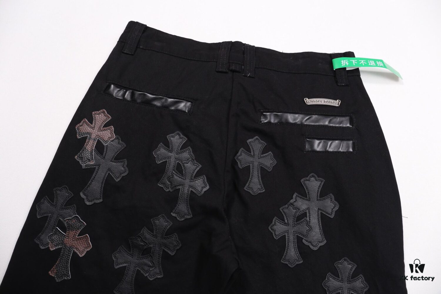 6931a3cbccd8ab3d7af9807f Chrome Hearts Limited Edition Camo Patch Leather Jeans