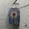 6931a3cbccd8ab3d7af9808f CH* Chrome Hearts* 2025 Spring/Summer New Arrival Distressed Vintage Round-Neck Short-Sleeve T-Shirt with Chest and Back Logo, Horsehoof Print, Custom Fabric Unisex Tee