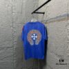 CH* Chrome Hearts* 2025 Spring/Summer New Arrival Distressed Snowflake Wash Vintage Round Neck Short Sleeve T-Shirt with Chest and Back Logo, Horseshoe Print, Custom Fabric Unisex Tee
