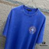 CH* Chrome Hearts* 2025 Spring/Summer New Arrival Distressed Snowflake Wash Vintage Round Neck Short Sleeve T-Shirt with Chest and Back Logo, Horseshoe Print, Custom Fabric Unisex Tee
