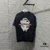 6931a3cdccd8ab3d7af980b3 CH* Chrome Hearts* 2025 Spring/Summer New Arrival Distressed Snow Wash Vintage Round Neck Short Sleeve T-Shirt with Chest and Back Logo, Front and Back Cross and Horseshoe Print, Custom Fabric Unisex Tee
