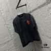 CH* Chrome Hearts* 2025 Spring/Summer New Arrival Distressed Snowflake Wash Vintage Round Neck Short Sleeve T-Shirt with Chest and Back Logo, Horseshoe Print, Custom Fabric Unisex Tee