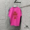 6931a3d1ccd8ab3d7af980f2 CH* Chrome Hearts* 2025 Spring/Summer New Arrival Distressed Snowflake Wash Vintage Round Neck Short Sleeve T-Shirt with Front and Back Logo, Classic Cross Print, Custom Fabric Unisex Tee