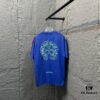 CH* Chrome Hearts* 2025 Spring and Summer New Arrival Distressed Snowflake Wash Vintage Round Neck Short Sleeve T-Shirt with Chest and Back Logo, Horseshoe Print, Custom Fabric Unisex Tee