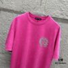 6931a3d3ccd8ab3d7af98116 CH* Chrome Hearts* 2025 Spring/Summer New Arrival Distressed Snowflake Wash Vintage Round Neck Short Sleeve T-Shirt with Chest and Back Logo, Horseshoe Print, Custom Fabric Unisex Tee