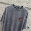 6931a3d3ccd8ab3d7af98128 CH Chrome Hearts* 2025 Spring and Summer New Arrival Distressed Snowflake Wash Vintage Round Neck Short Sleeve T-Shirt with Chest Logo and Horseshoe Print, Custom Fabric Unisex Tee