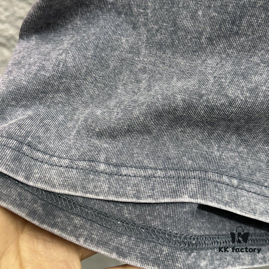 6931a3d4ccd8ab3d7af98130 CH Chrome Hearts* 2025 Spring and Summer New Arrival Distressed Snowflake Wash Vintage Round Neck Short Sleeve T-Shirt with Chest Logo and Horseshoe Print, Custom Fabric Unisex Tee