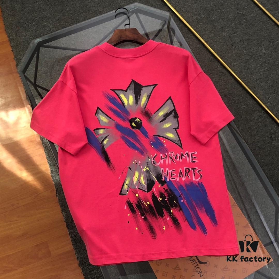 6931a3d4ccd8ab3d7af98132 Chrome Hearts 2025 New Arrival Heavy Washed Embroidered Graffiti Print Short Sleeve T-Shirt △ Original Fabric △ High Version △ High-Quality Influencer and Celebrity Style Unisex Tee