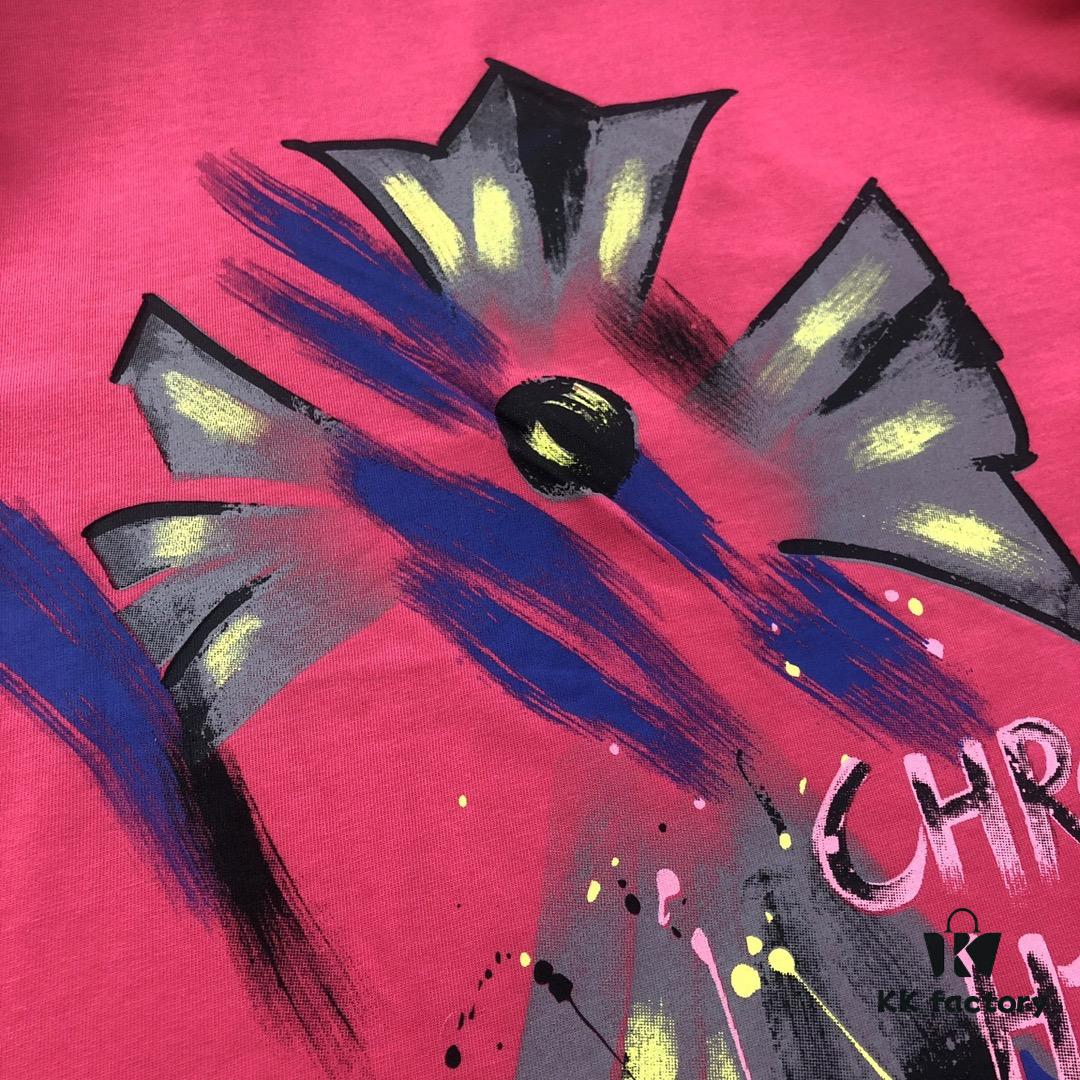 6931a3d4ccd8ab3d7af98137 Chrome Hearts 2025 New Arrival Heavy Washed Embroidered Graffiti Print Short Sleeve T-Shirt △ Original Fabric △ High Version △ High-Quality Influencer and Celebrity Style Unisex Tee