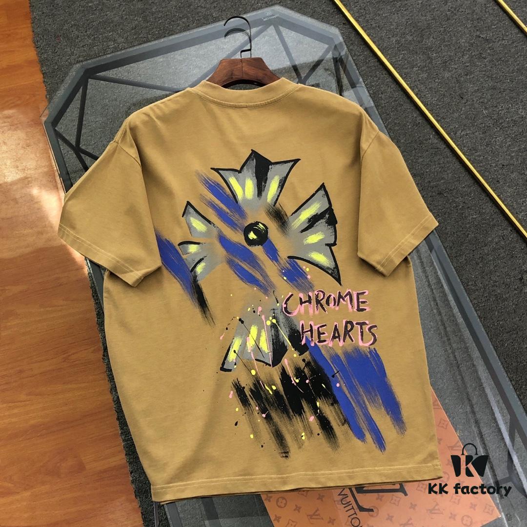 6931a3d4ccd8ab3d7af9813b Chrome Hearts 2025 New Arrival Heavy Washed Embroidered Graffiti Print Short Sleeve T-Shirt △ Original Fabric △ High Version △ Premium Quality Influencer & Celebrity Style Unisex