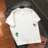 6931a3d6ccd8ab3d7af98156 Chrome Hearts 2025 New Heavy Washed Leather Patch Embroidered Short Sleeve T-Shirt △ Original Fabric △ High Version △ Premium Quality Influencer and Celebrity Style △ 320g Heavy Garment Wash Embroidery with Horse Hoof Cross Graffiti Print △ Fully Labeled Unisex Tee Must-Have Versatile Design △ Colors: Black, White, Khaki
