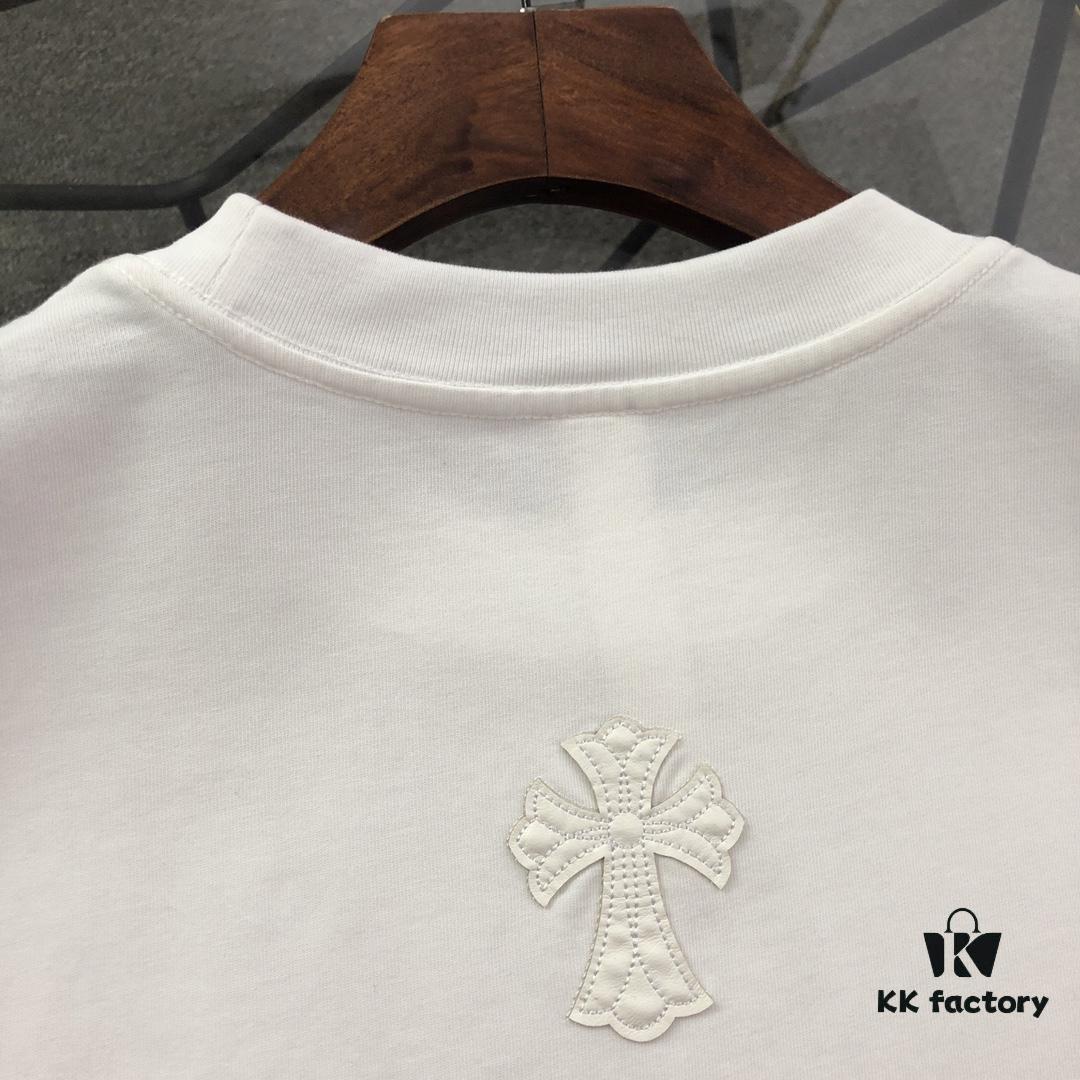 6931a3d6ccd8ab3d7af9815b Chrome Hearts 2025 New Heavy Washed Leather Patch Embroidered Short Sleeve T-Shirt △ Original Fabric △ High Version △ Premium Quality Influencer and Celebrity Style △ 320g Heavy Garment Wash Embroidery with Horse Hoof Cross Graffiti Print △ Fully Labeled Unisex Tee Must-Have Versatile Design △ Colors: Black, White, Khaki