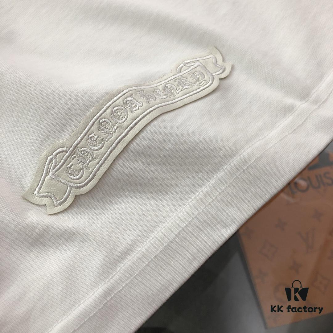 6931a3d6ccd8ab3d7af9815c Chrome Hearts 2025 New Heavy Washed Leather Patch Embroidered Short Sleeve T-Shirt △ Original Fabric △ High Version △ Premium Quality Influencer and Celebrity Style △ 320g Heavy Garment Wash Embroidery with Horse Hoof Cross Graffiti Print △ Fully Labeled Unisex Tee Must-Have Versatile Design △ Colors: Black, White, Khaki