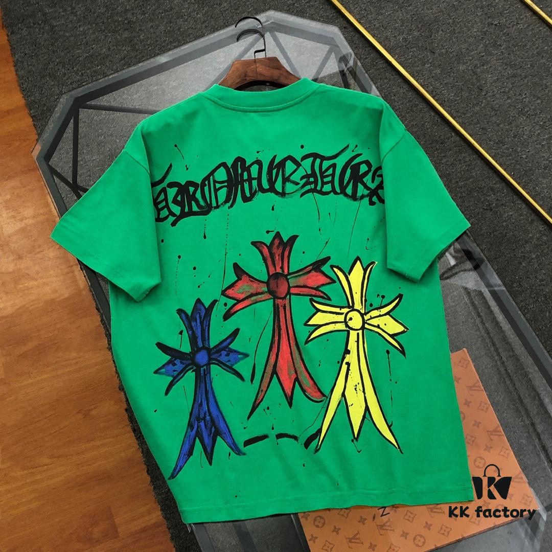6931a3d8ccd8ab3d7af98183 Chrome Hearts 2025 New Graffiti Print Short Sleeve T-Shirt △ Original Fabric △ High Version △ Premium Quality Influencer & Celebrity Style △ 320g Garment Washed Horseshoe Cross Graffiti Process △ Horseshoe Cross Print △ Extremely Versatile and Stylish △ Full Triple Labeling △ Unisex Essential Must-Have Tee