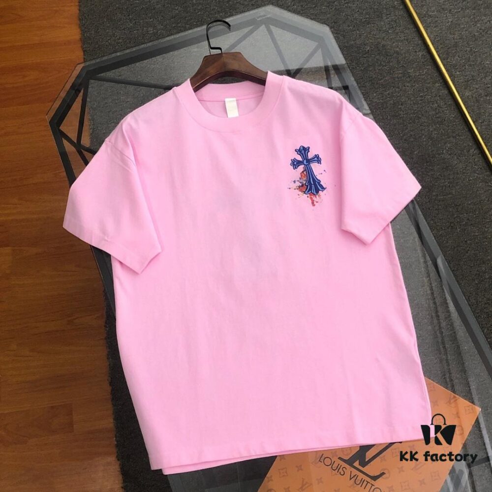 6931a3dbccd8ab3d7af981af Chrome Hearts 2025 New Embroidered Graffiti Print Short Sleeve T-Shirt △ Original Fabric △ High Version △ Premium Quality Influencer and Celebrity Style △ 320g Garment Washed △ Horsehoof Cross Embroidery and Graffiti Printing △ Extremely Versatile and Stylish △ Complete Three Labels △ Unisex Must-Have Style