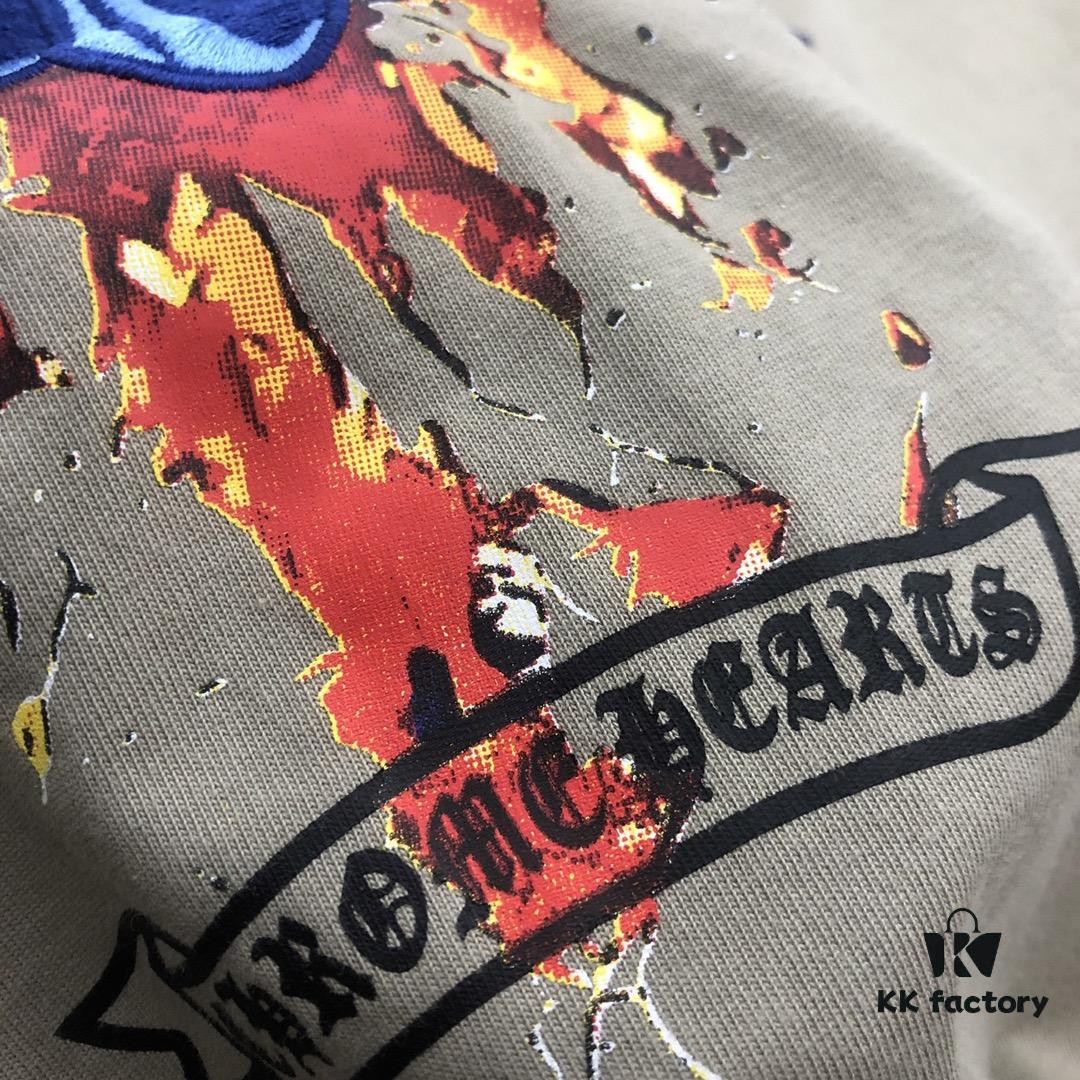 6931a3dcccd8ab3d7af981c6 Chrome Hearts 2025 New Embroidered Graffiti Print Short Sleeve T-Shirt △ Original Fabric △ High Version △ High-Quality Celebrity and Influencer Style 320g Garment Washed Embroidered Horse Hoof Cross Graffiti Craft Horse Hoof Cross Print A Super Versatile and Stylish Short Sleeve Top Complete with Three Labels Unisex Essential for Everyone