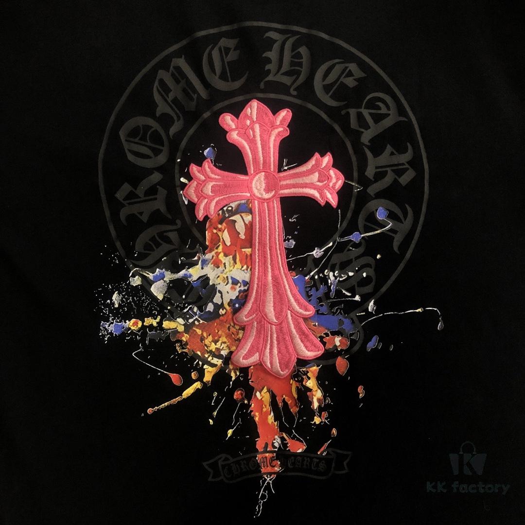 6931a3ddccd8ab3d7af981cf Chrome Hearts 2025 New Embroidered Graffiti Print Short Sleeve T-Shirt △ Original Fabric △ High-Version △ Premium Quality Influencer & Celebrity Style 320g Garment Washed Embroidered Horseshoe Cross Graffiti Craft Horseshoe Cross Print Unisex Versatile Must-Have Tee with Full Triple Labels