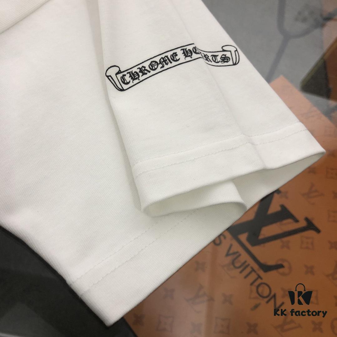 6931a3ddccd8ab3d7af981db Chrome Hearts 2025 New Embroidered Graffiti Print Short Sleeve T-Shirt △ Original Fabric △ High Version △ Premium Quality Influencer and Celebrity Style 320g Garment-Washed Embroidered Horsehoof Cross Graffiti Craft Popular Unisex Tee Complete with Triple Labels Must-Have Fashion Staple