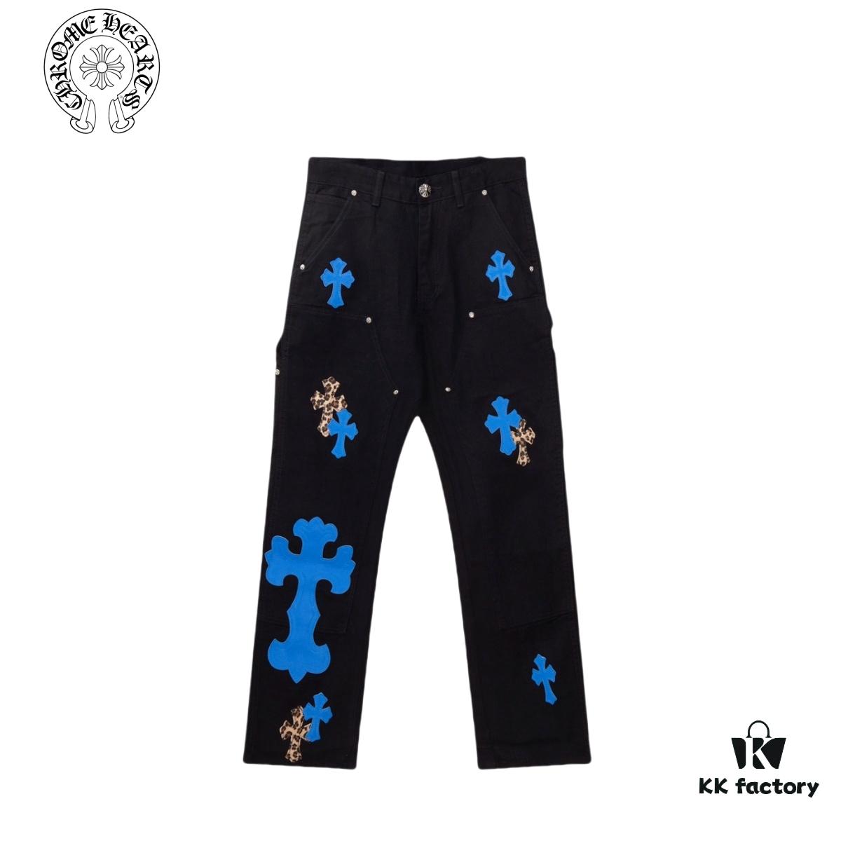 6931a3e0ccd8ab3d7af98212 Chrome Hearts|Chrome Hearts Top-tier Bull Denim F&F Exclusive 1of1 Carhartt Base Blue Patchwork Jeans