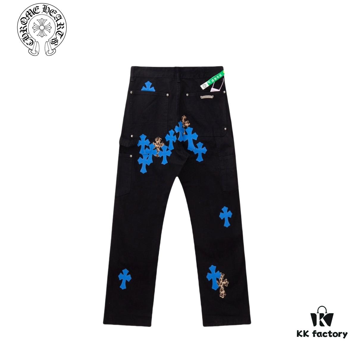6931a3e0ccd8ab3d7af98213 Chrome Hearts|Chrome Hearts Top-tier Bull Denim F&F Exclusive 1of1 Carhartt Base Blue Patchwork Jeans
