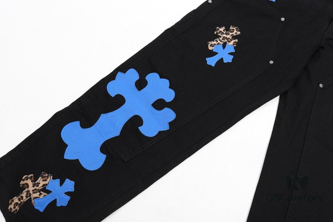 6931a3e0ccd8ab3d7af98215 Chrome Hearts|Chrome Hearts Top-tier Bull Denim F&F Exclusive 1of1 Carhartt Base Blue Patchwork Jeans
