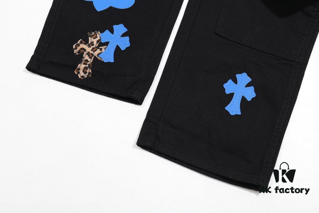 6931a3e1ccd8ab3d7af98216 Chrome Hearts|Chrome Hearts Top-tier Bull Denim F&F Exclusive 1of1 Carhartt Base Blue Patchwork Jeans