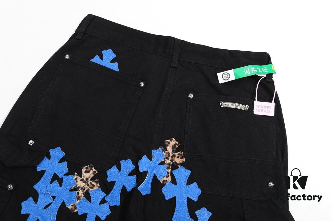 6931a3e1ccd8ab3d7af98218 Chrome Hearts|Chrome Hearts Top-tier Bull Denim F&F Exclusive 1of1 Carhartt Base Blue Patchwork Jeans