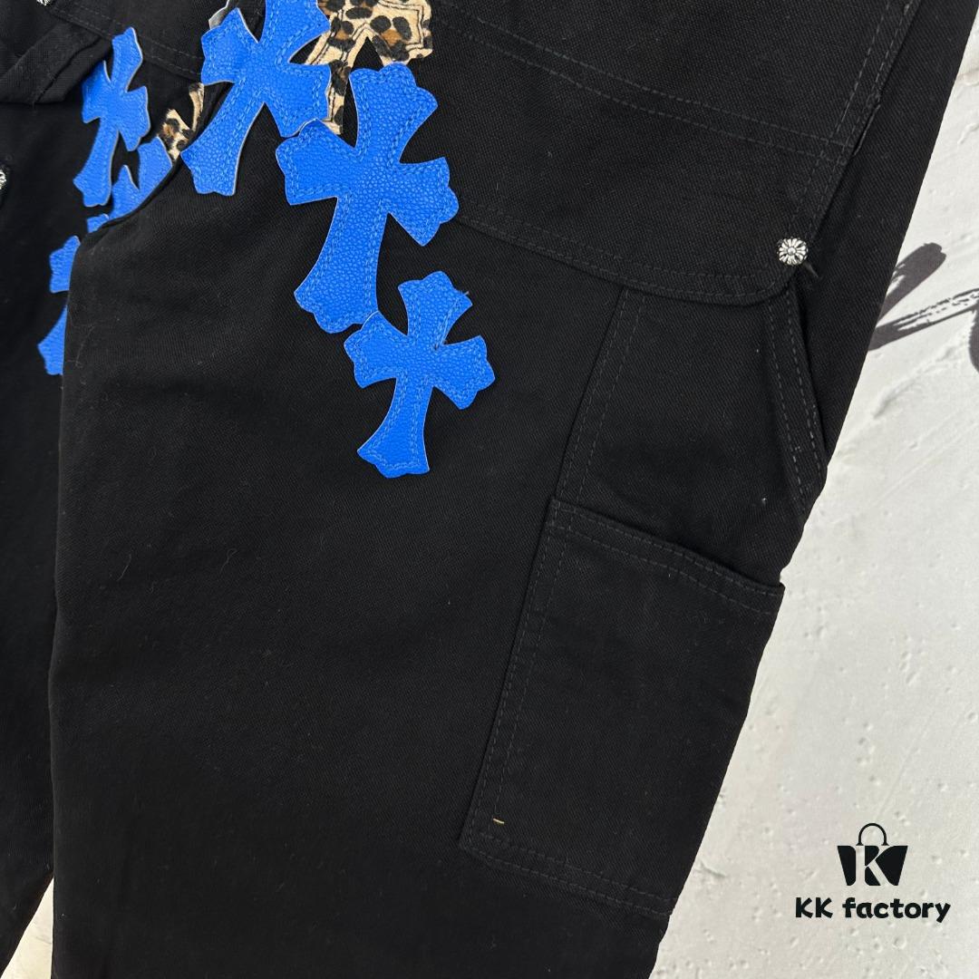 Chrome Hearts | Crocodile Heart Top-Quality Bull Denim F&F Exclusive 1of1 Carhartt Base Blue Patchwork Jeans