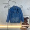 6931a3e1ccd8ab3d7af98225 Chrome Hearts Couple's Heavy Washed Denim Jacket with Leather Back Panel and Full Logo Embellishment