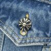 6931a3e2ccd8ab3d7af98229 Chrome Hearts Couple's Heavy Washed Denim Jacket with Leather Back Panel and Full Logo Embellishment
